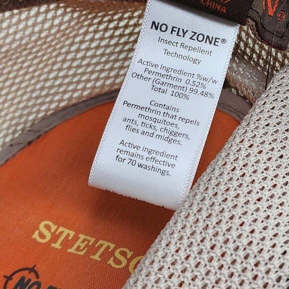 Stetson Men's No Fly Zone Preserver Nylon Hat Size M Airflow Safari Hats - Picture 12 of 12